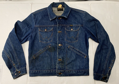 Vintage 70s Wrangler Denim Jacket Size40 124MJ OR 126MJ ?? Made in