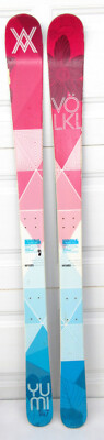 Volkl Yumi 147cm Freeride All Mountain Downhill Skis Pink Blue | eBay