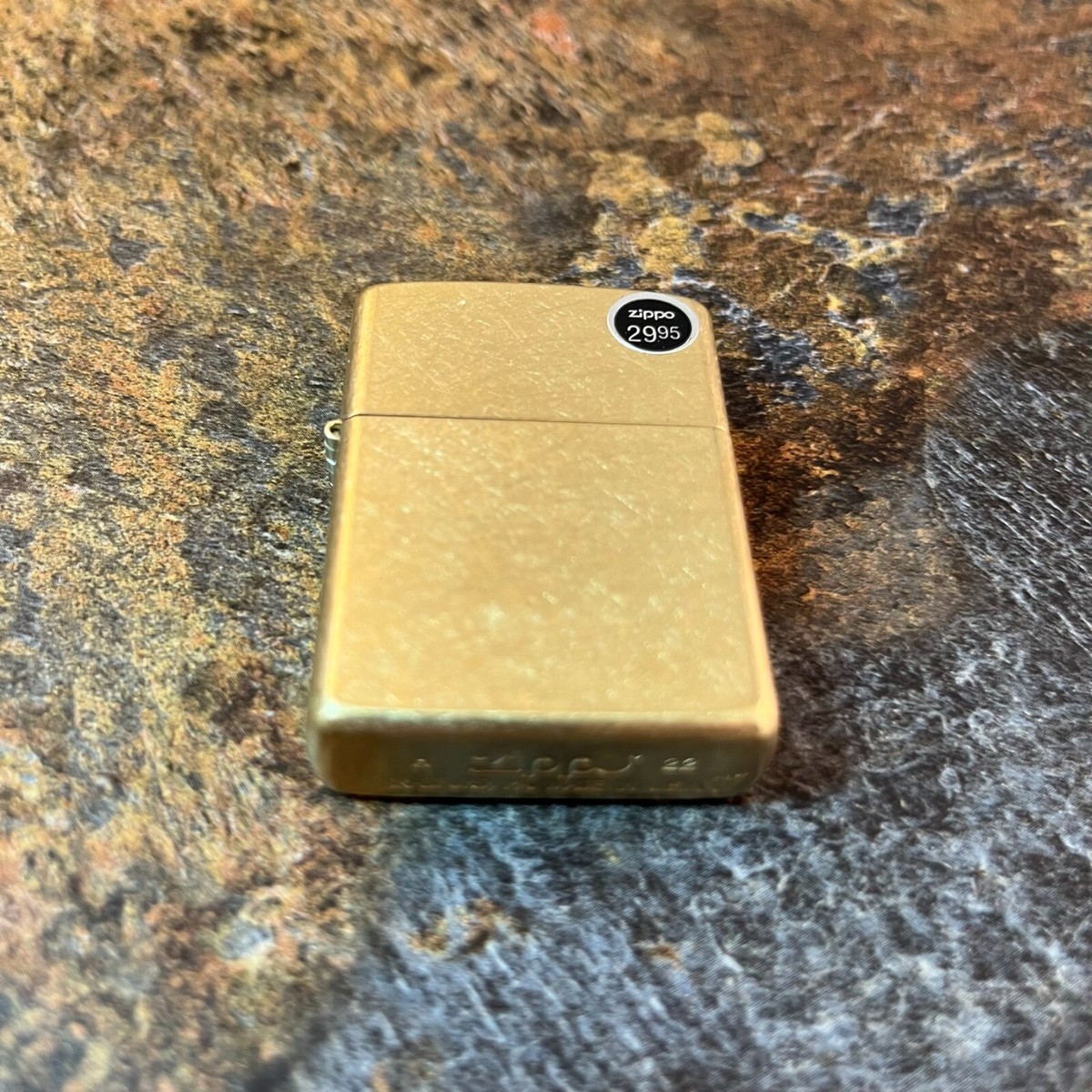 Genuine Zippo Armor Tumbled Brass windproof Lighter CASE ONLY No