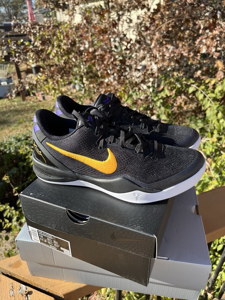 Nike Kobe 8 Protro Lakers Black Purple Gold White Size 10 W