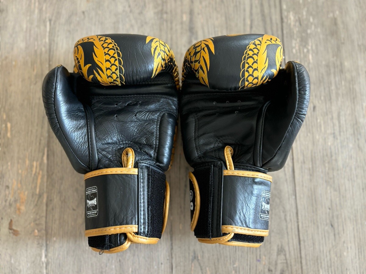 Twins Special Muay Thai Gloves | 8 oz | Sparring Gold Dragon From
