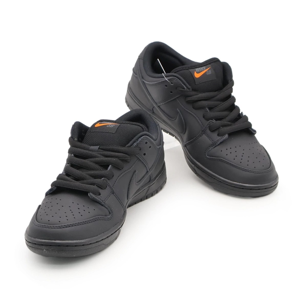 FJ1674-001 Nike SB Dunk Low Pro ISO Triple Black Anthracite Orange