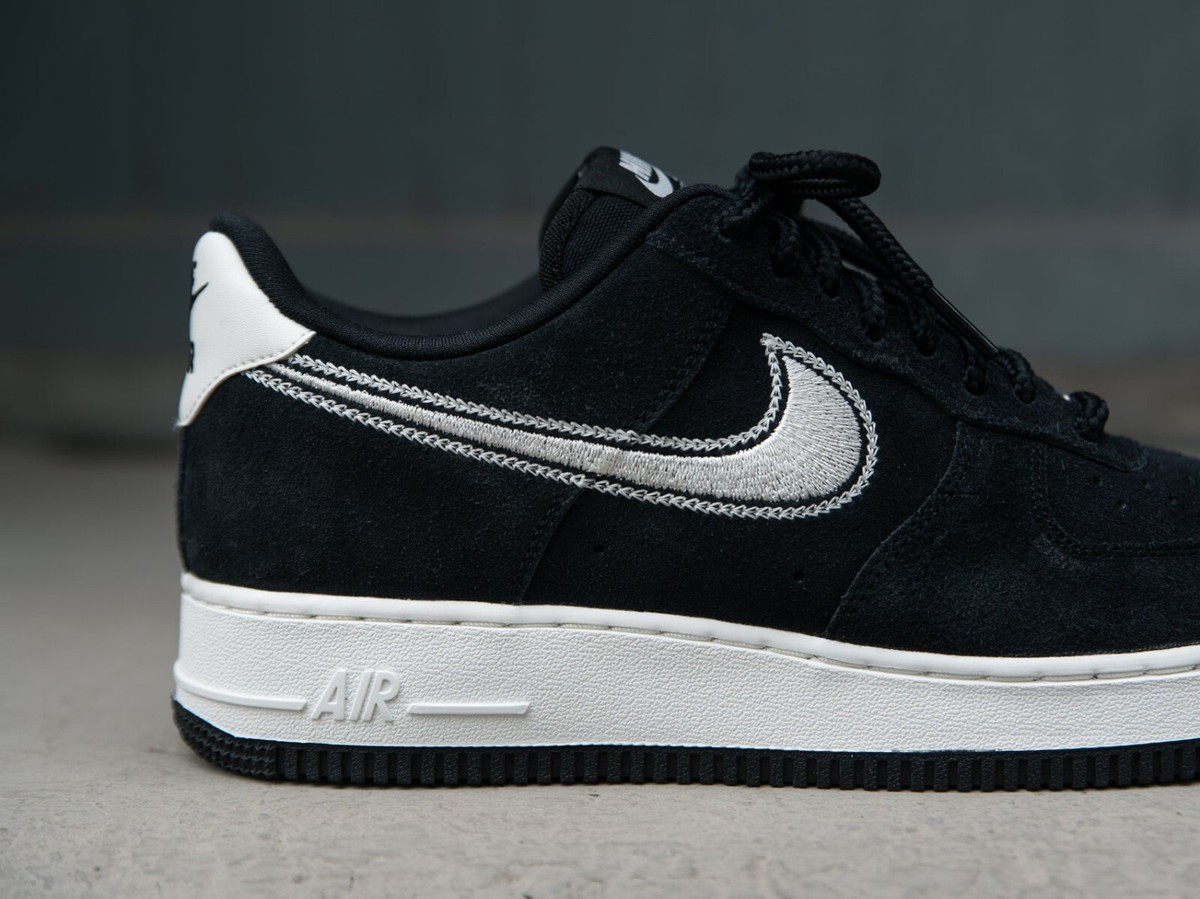 Nike Air Force 1 Low '07 LV8 Black Sail Embroidered HJ4465-001