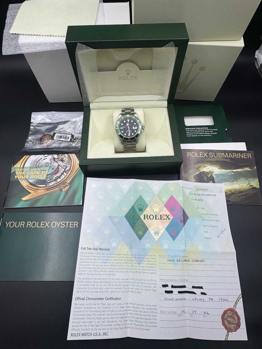 Rolex Submariner 16610V “Kermit” (2006) New Old Stock - Z Serial