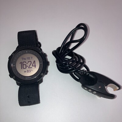Suunto Traverse Alpha GPS Men Black Digital Watch with Charger in