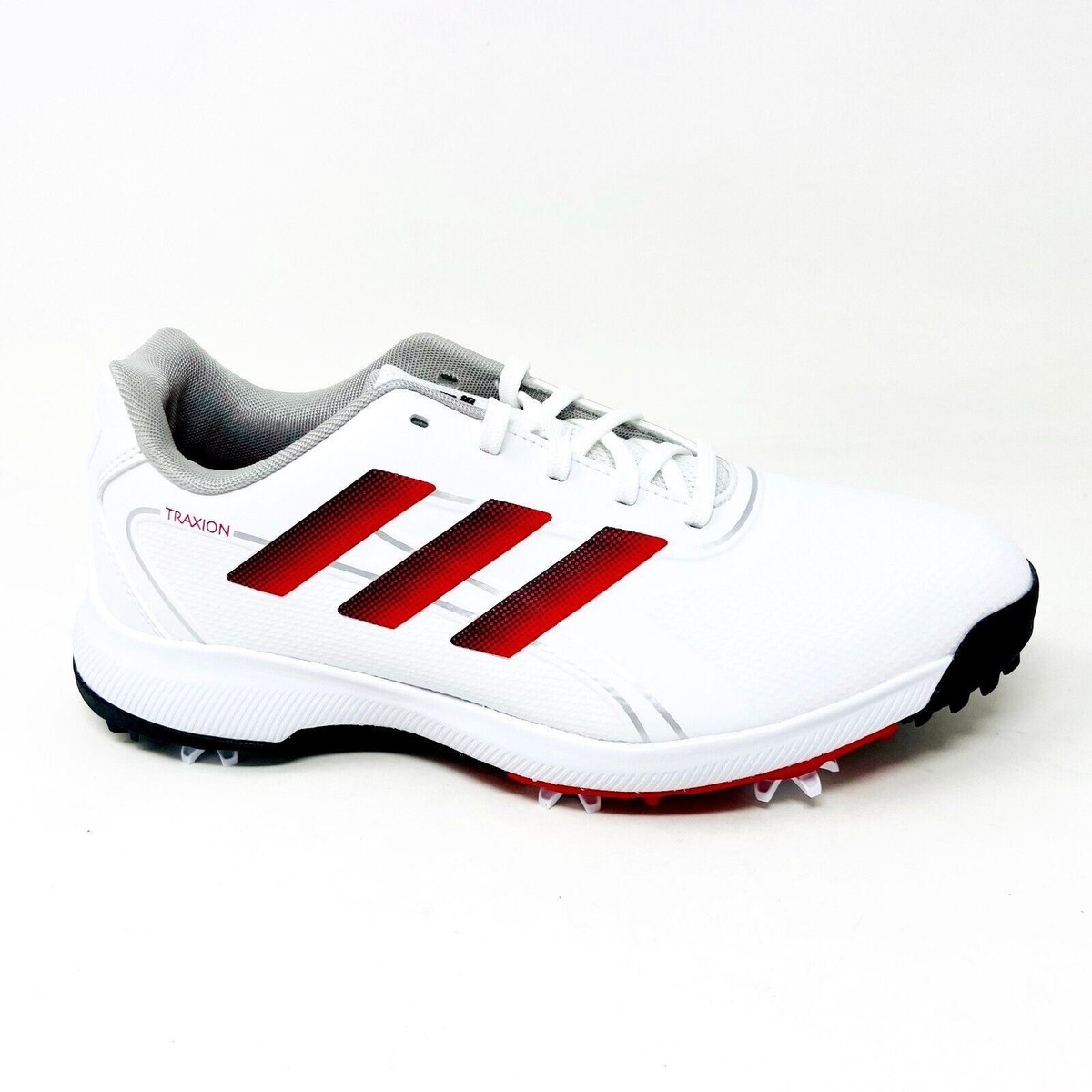 Adidas Traxion Lite Max White Black Red Mens Wide Waterproof Golf