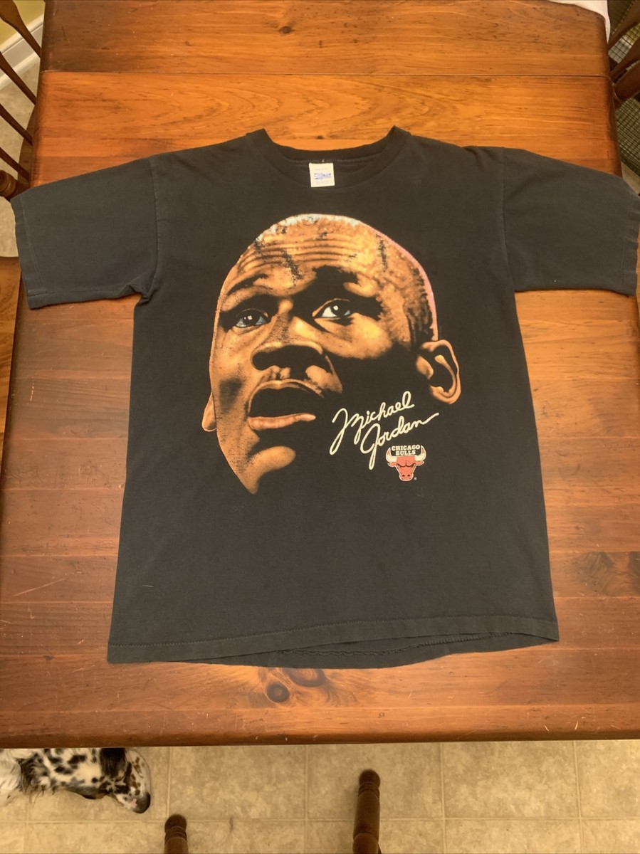 Vintage 90s Michael Jordan Big Face Salem Sportswear Shirt Large