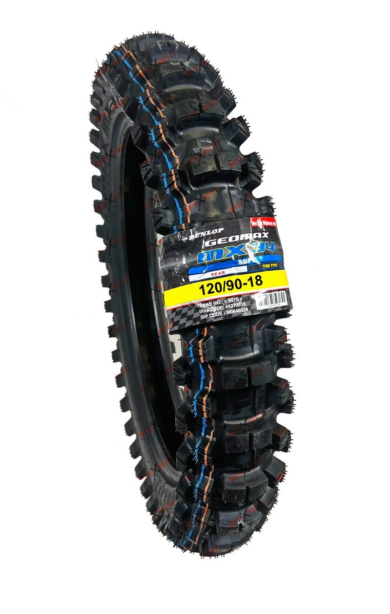 Dunlop MX34 120/90-18 Rear Dirt Bike Motorcycle Tire Geomax 120 90