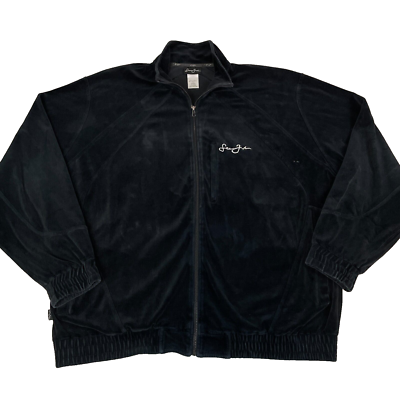 Vintage Y2K Sean John Velour Track Jacket Mens 3XL XXXL Baggy