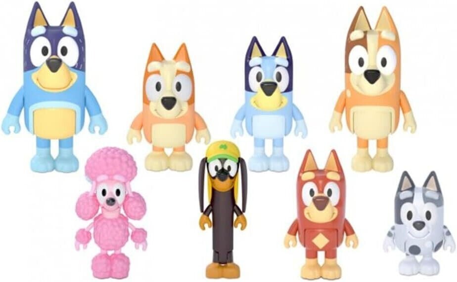 Bluey's Family And Friends 8 Pack 2.5 Inch Action Figures - NEW No