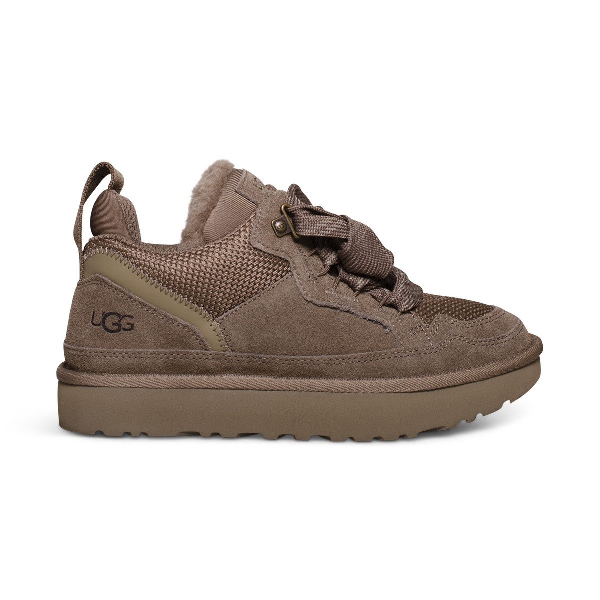 UGG LOWMEL HICKORY SUEDE TEXTILE SPORTTY SHOES WOMEN'S SNEAKERS
