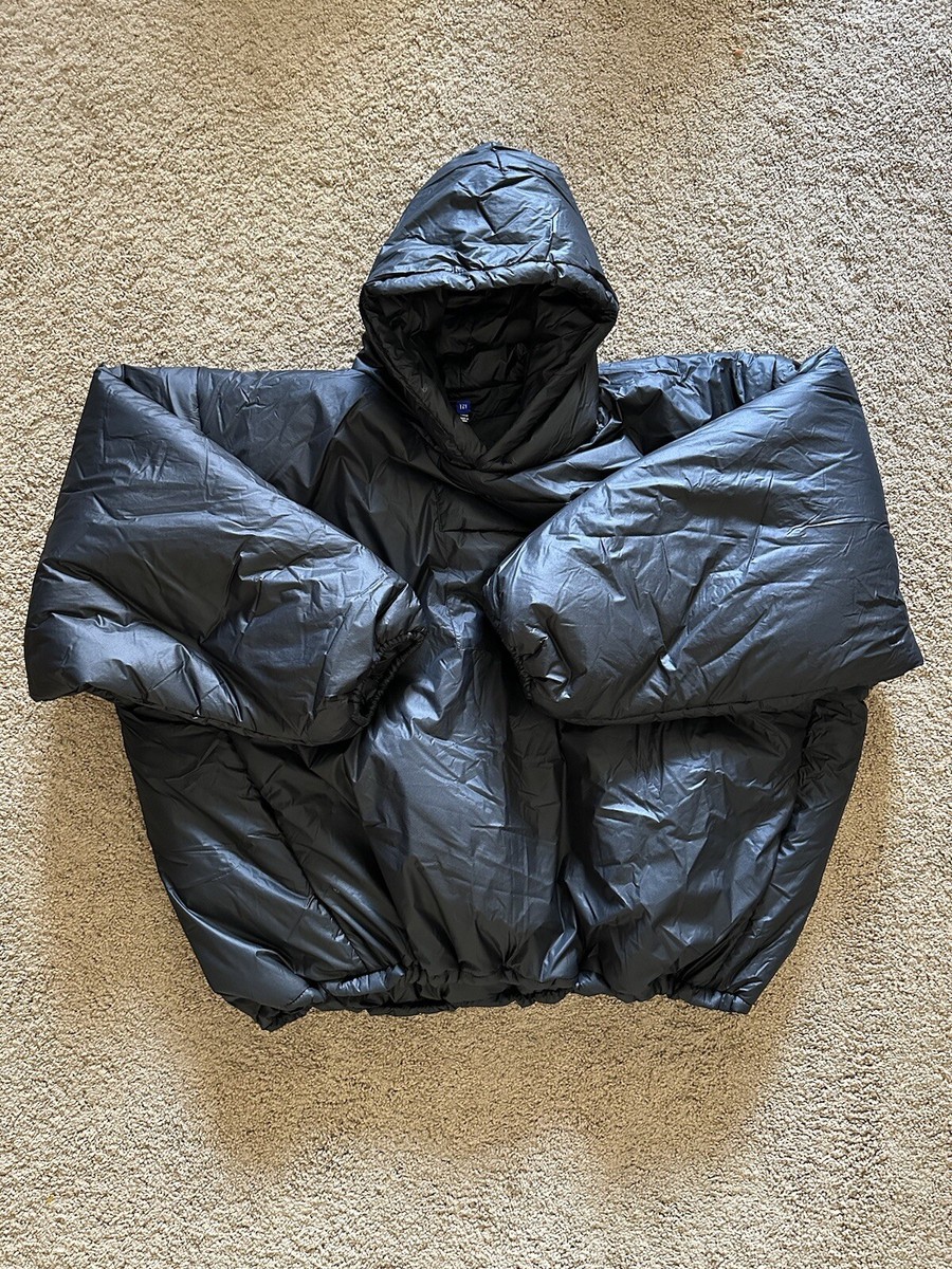 Size Large - Yeezy Gap Balenciaga Padded Anorak Hoodie Black | eBay