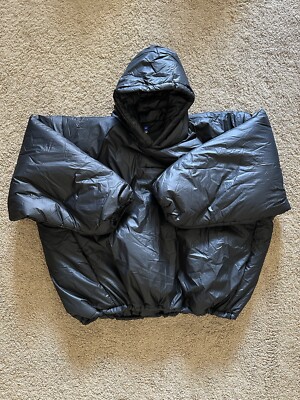 Size Large - Yeezy Gap Balenciaga Padded Anorak Hoodie Black | eBay
