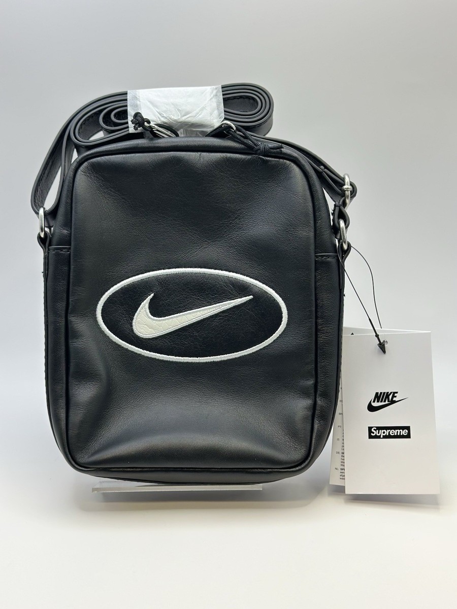 Supreme x Nike Leather Shoulder Bag - Black - NEW - HJ7964-045 | eBay