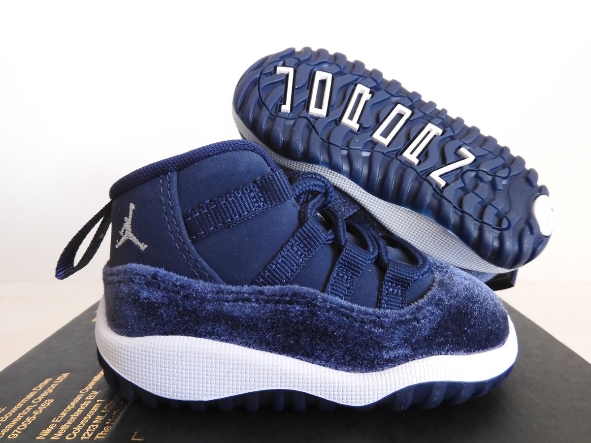 Nike Air Jordan 11 Retro (Td) Midnight Navy Blue-Met Silver Sz 4c