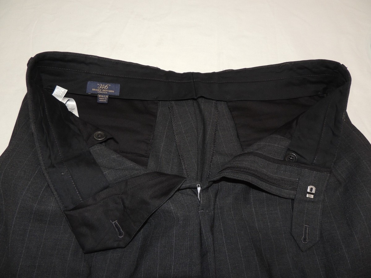 BROOKS BROTHER 346 STRETCH MEN'S GRAY STRIPE SUIT JACKET 40 SHORT