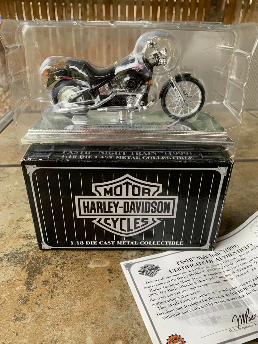 Vintage 1999 Avon Harley Davidson FXSTB Night Train Die Cast