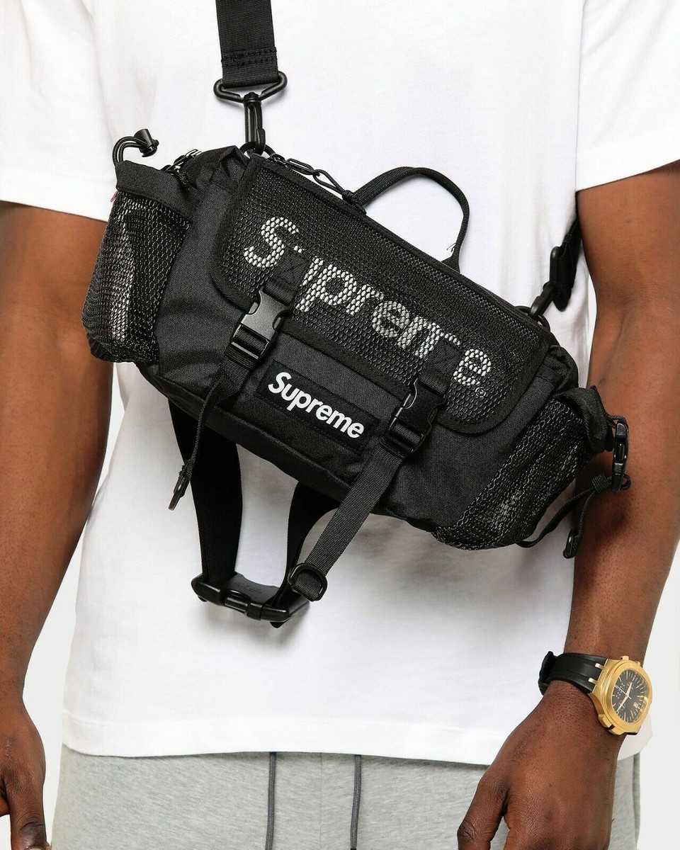 Supreme SS20 mesh waist bag Black Chest Bag Messenger Fanny Pack
