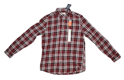 ST JOHNS BAY Big Mac plaid flannel camp shirt MEDIUM vtg 80s 90s