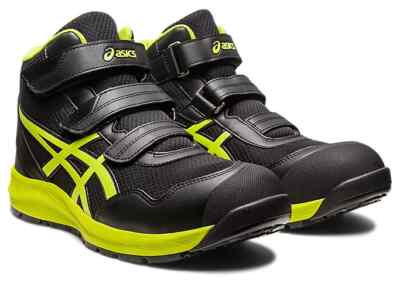 ASICS WINJOB CP216 1273A076 001 Black Neon Lime 3E Safety Shoes | eBay