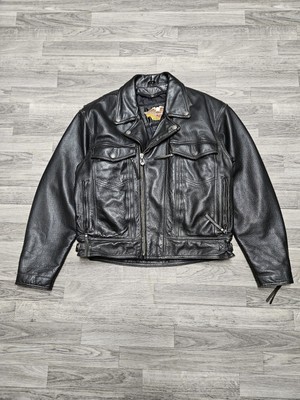 Vintage 90s Harley Davidson Leather Jacket Vented Nevada Removable
