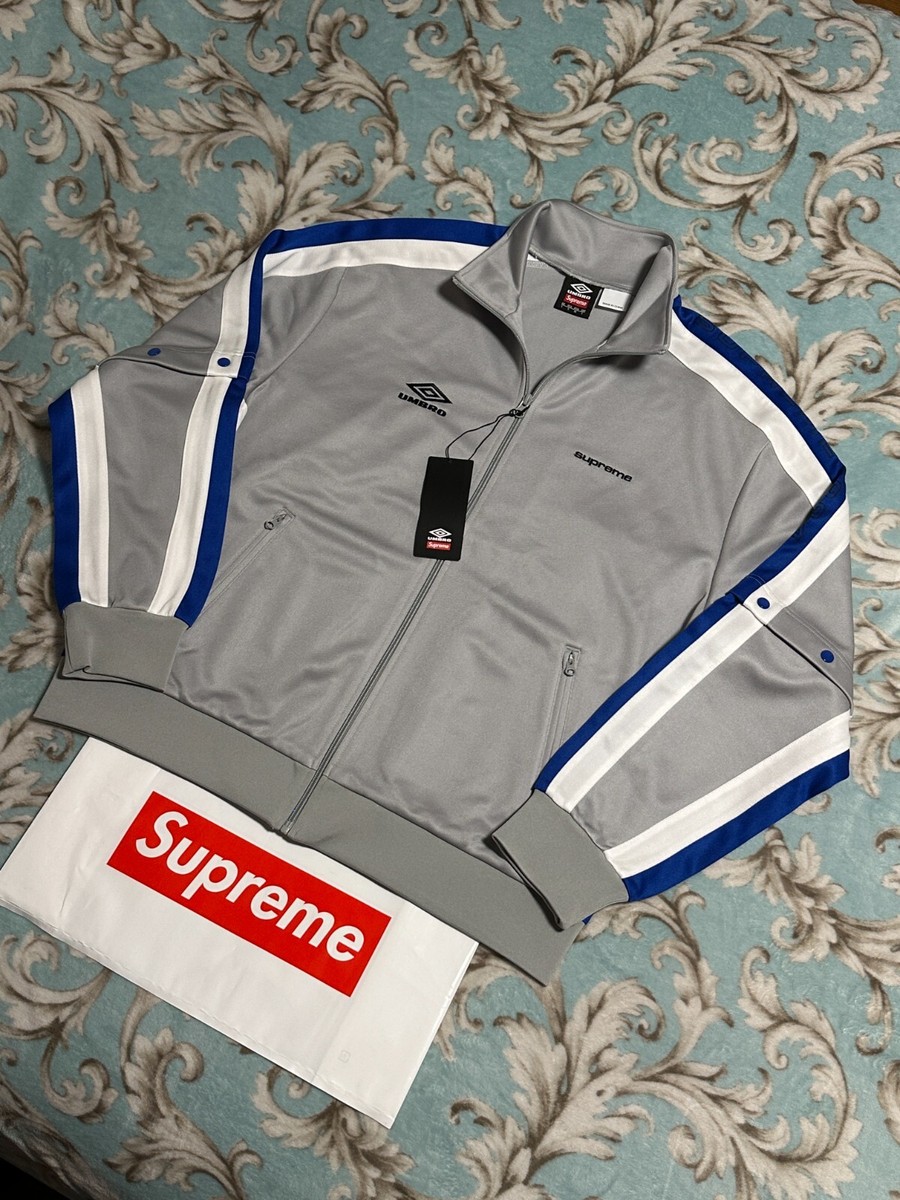 SUPREME UMBRO SNAP SLEEVE JACKET (LARGE) (LIGHT GREY) SS23 TRACK