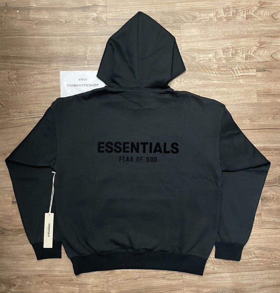 NEW Fear of God Essentials Hoodie Stretch Limo Black Size XXS-XL