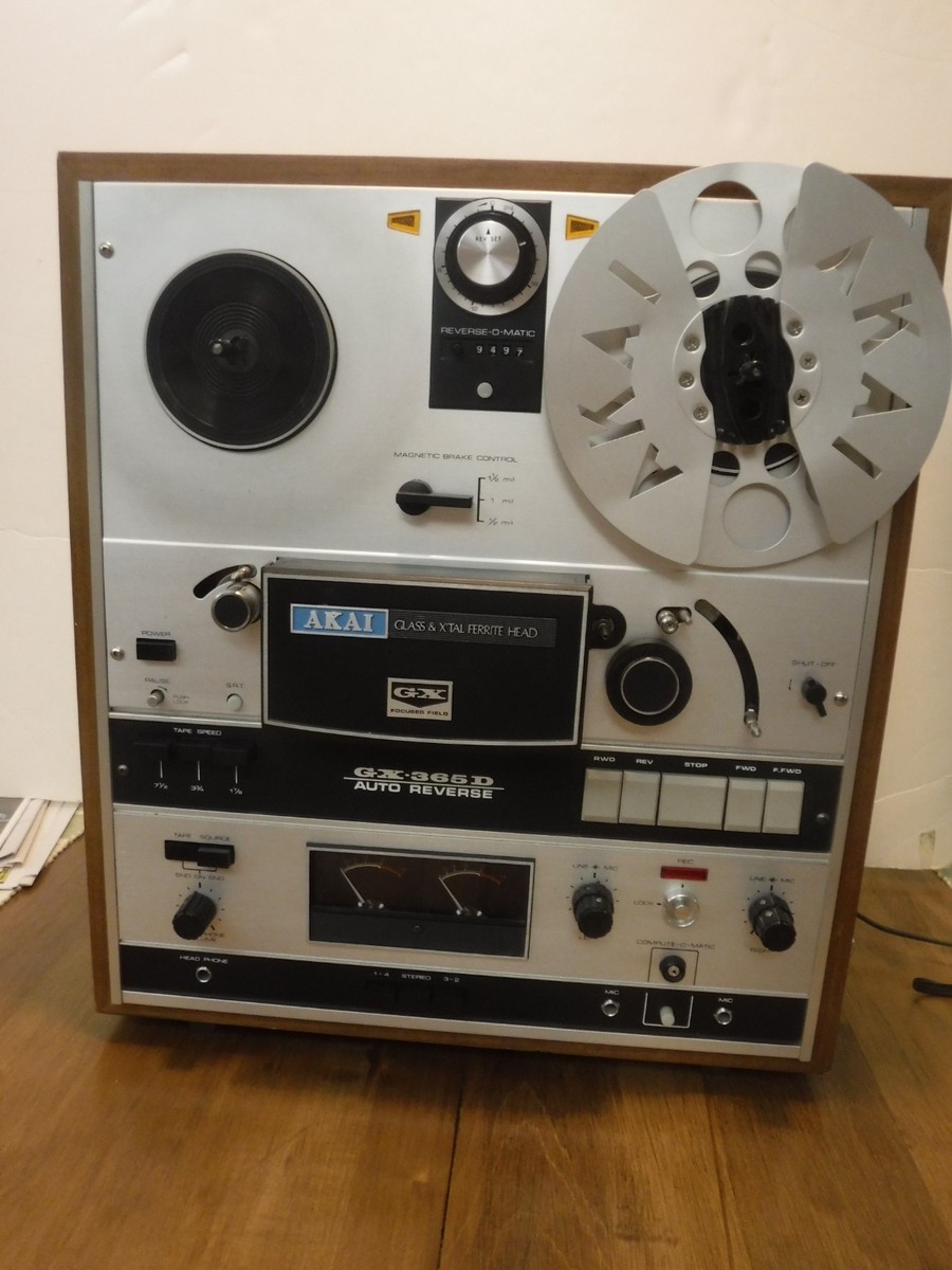 AKAI GX-365D REEL TO REEL TAPE DECK CLEANED AND WORKING W MANUAL