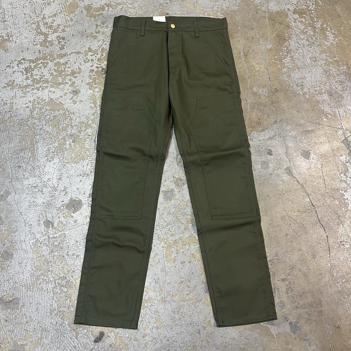 NWT Carhartt WIP Ruck Army Green Double Knee Workwear Pants 30x32