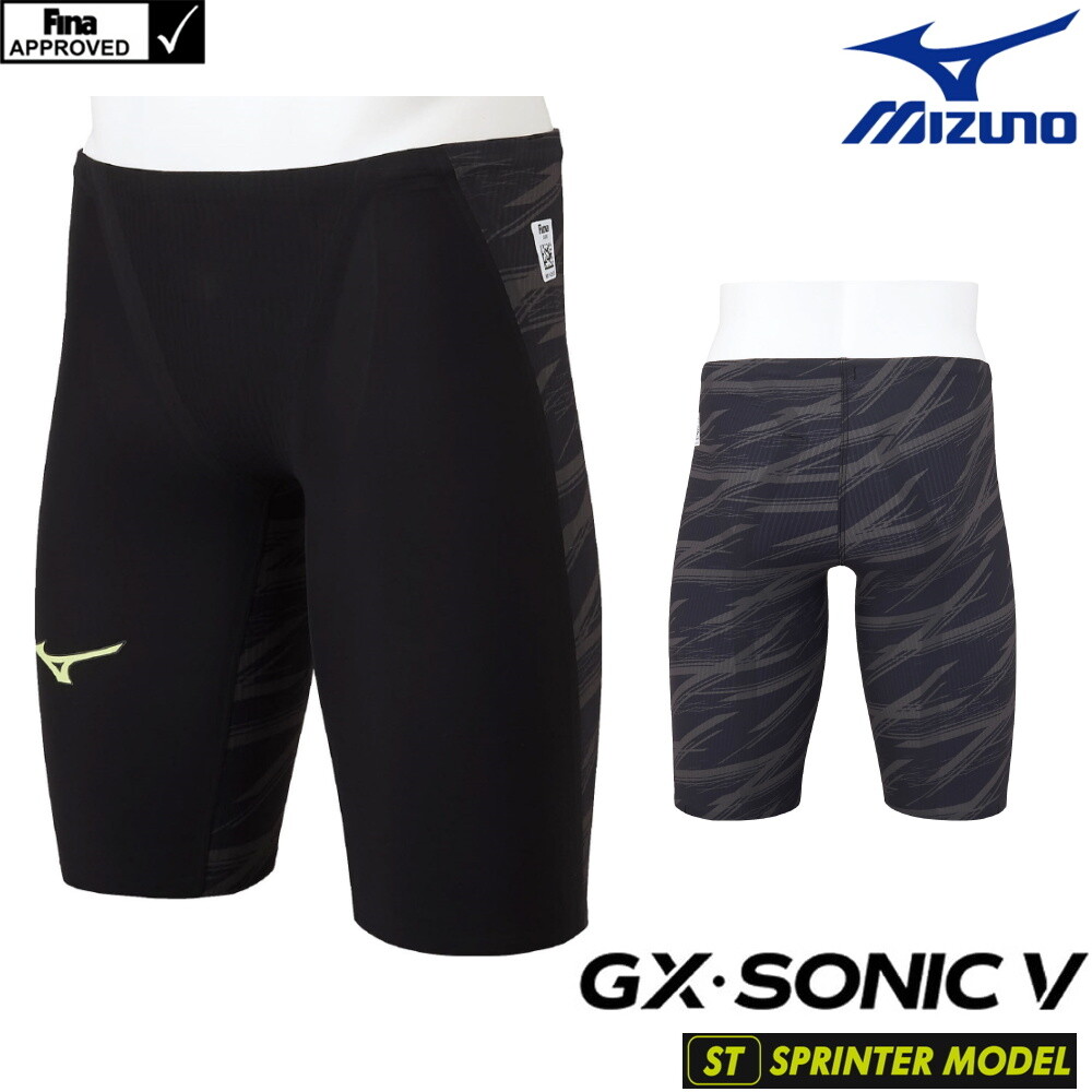 MIZUNO Swim Suit Men GX SONIC V ST FINA Black N2MB0001 Size XS