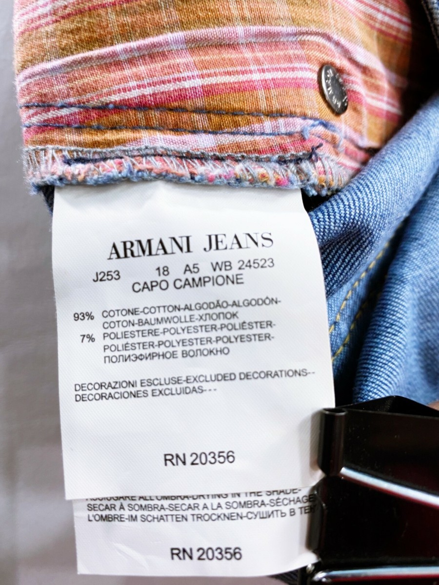 AJ Armani Jeans Womens Capo Campione Jeans Size 28 Blue Fringed