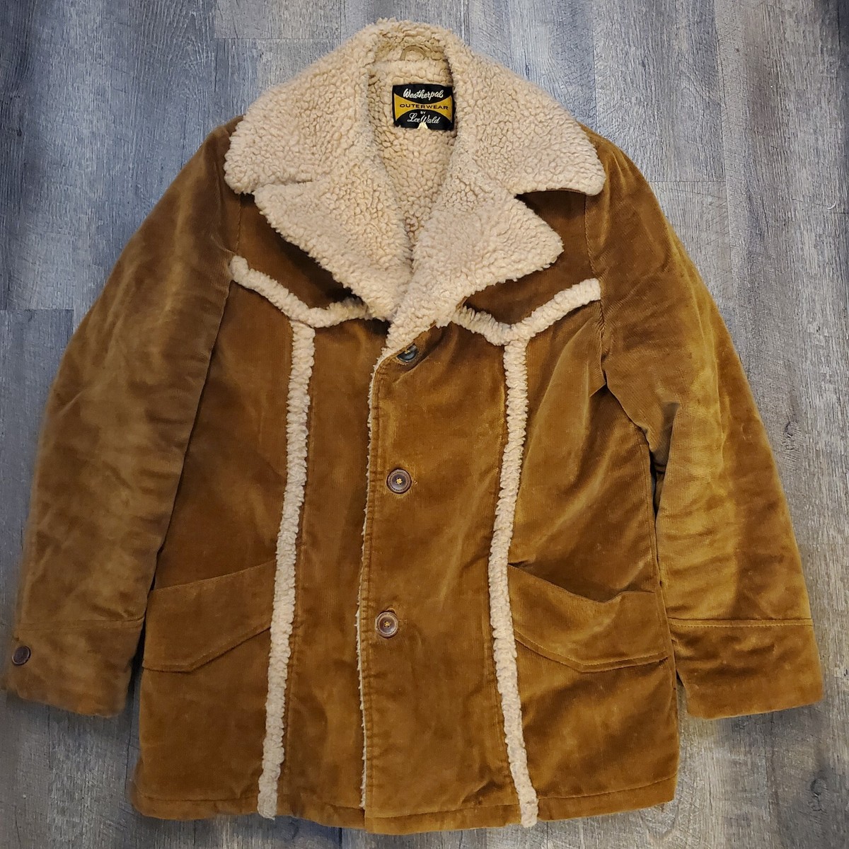 Vintage 60s 70s WEATHERPAL OUTERWEAR LEE WALD Corduroy Fleece