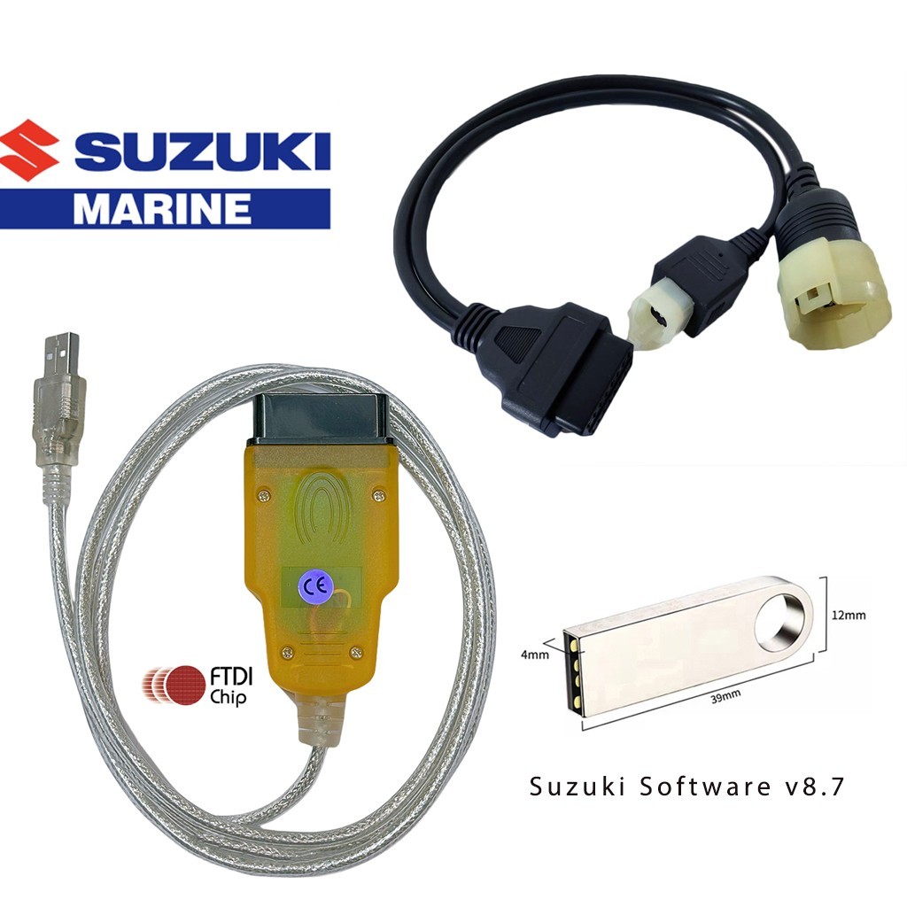 JDTECH Diagnostic CABLE KIT SDS 8.7 SUZUKI MARINE Outboard Boat | eBay