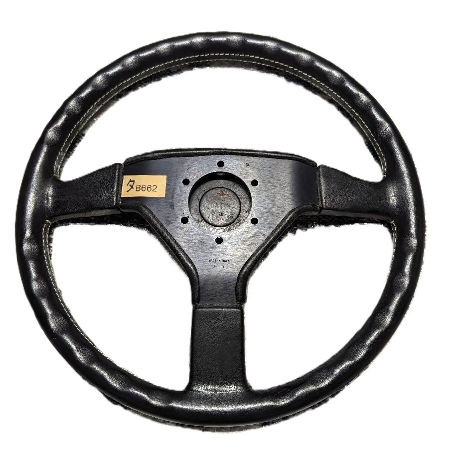 Mazda Genuine Option MOMO Steering Wheel Black Leather White