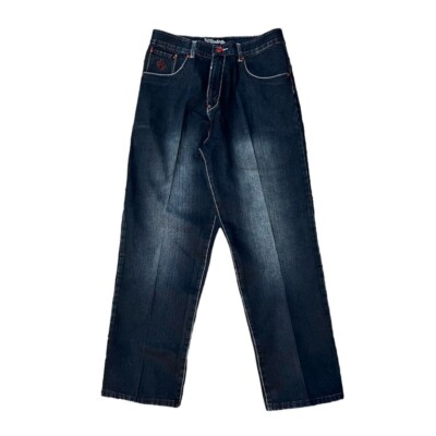 Vintage Y2K Eight 732 8732 Baggy Embroidered Jeans JNCO ED Hardy