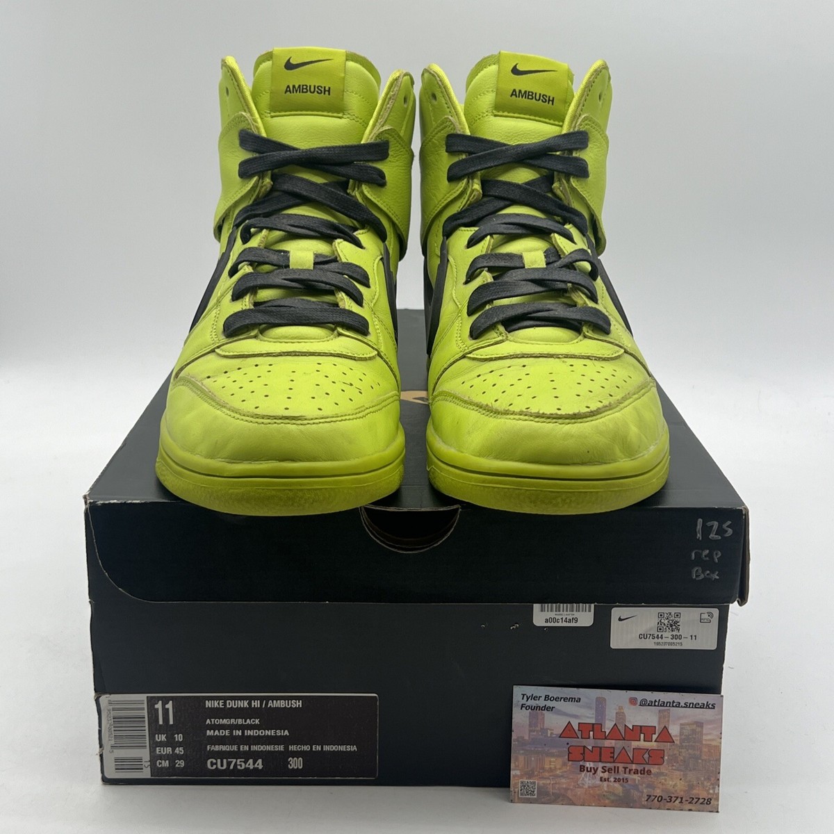 Size 11 - Nike AMBUSH x Dunk High Flash Lime (CU7544-300