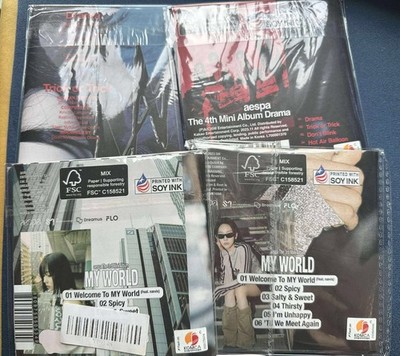 AESPA AUTOGRAPH SIGNED POSTER Ver ALBUM MY WORLD DRAMA | eBay