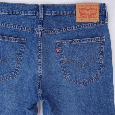 Mens Levi's 541 Athletic Tapered 18181 Stretch Tapered Blue Jeans