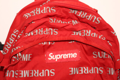 Supreme Backpack - 3M Reflective Repeat Logo 2016 (FW16) | eBay