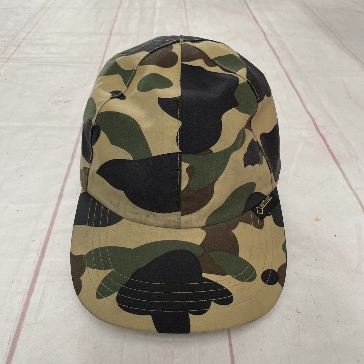 A Bathing Ape BAPE Nigo Camo Gore-Tex Strapback Hat Made In Japan