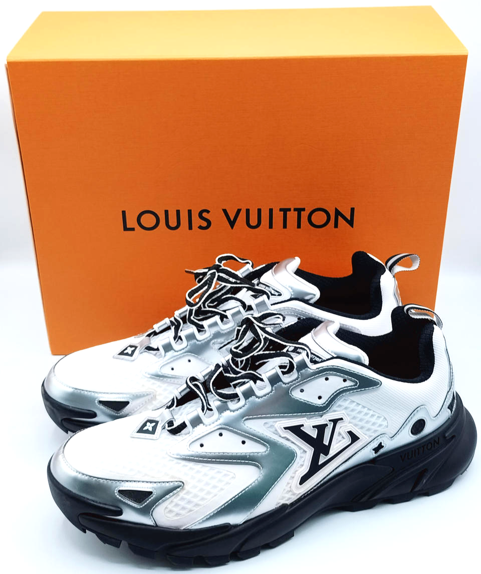 Louis Vuitton LV Runner Tatic Sneakers White Black Men's Size 9