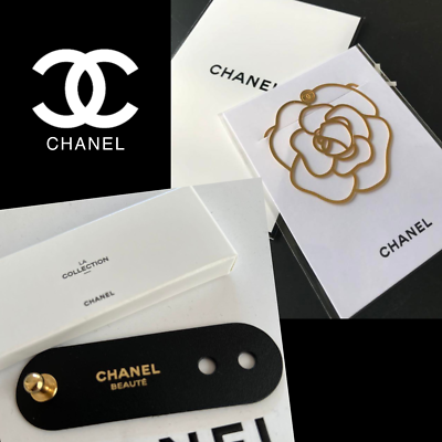 CHANEL LA Collection Set of Camellia Bookmark & Cable Cord Holder
