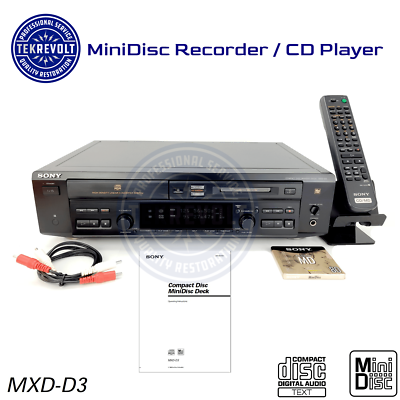 Sony MXD-D3 CD to MiniDisc MD Recorder Player Deck w/ Remote