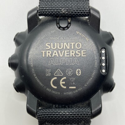 Suunto Traverse Alpha GPS Men Black Digital Watch with Charger in