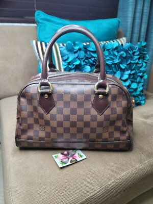 Louis Vuitton Duomo Damier Ebene Canvas Boston Handbag N60008 | eBay