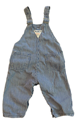 Vintage OshKosh B'Gosh Overalls Vestback Railroad Hickory Stripe