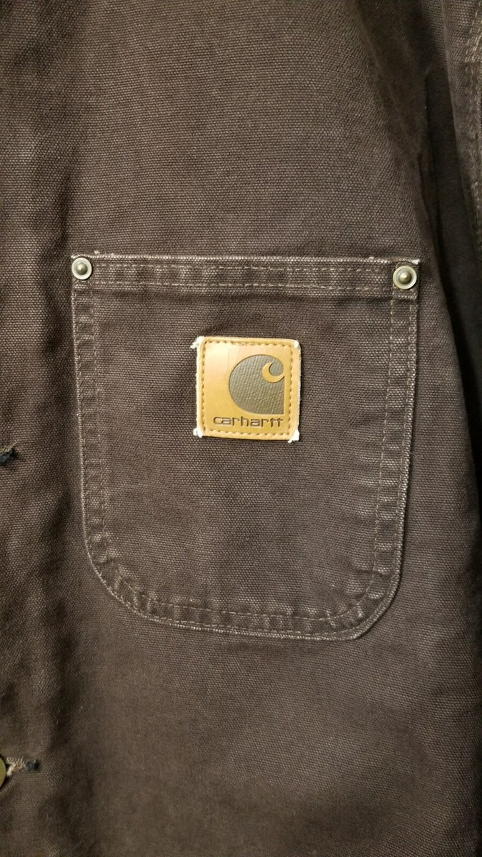 Vintage Carhartt Chore Jacket Blanket Lined Duck C02 DKB Men's