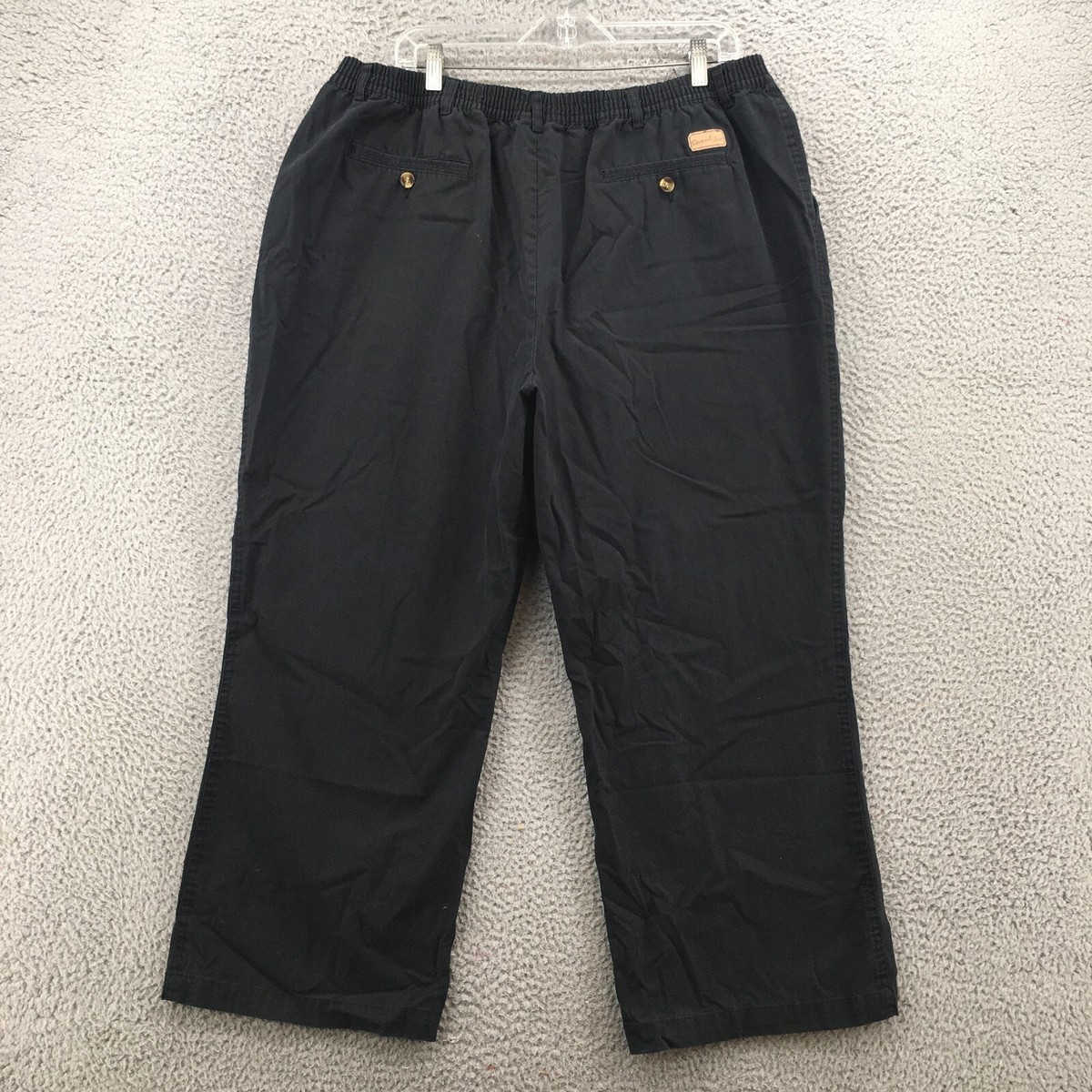 Haband Casual Joe Chino Pants Mens (actual 36x26) Black High Rise