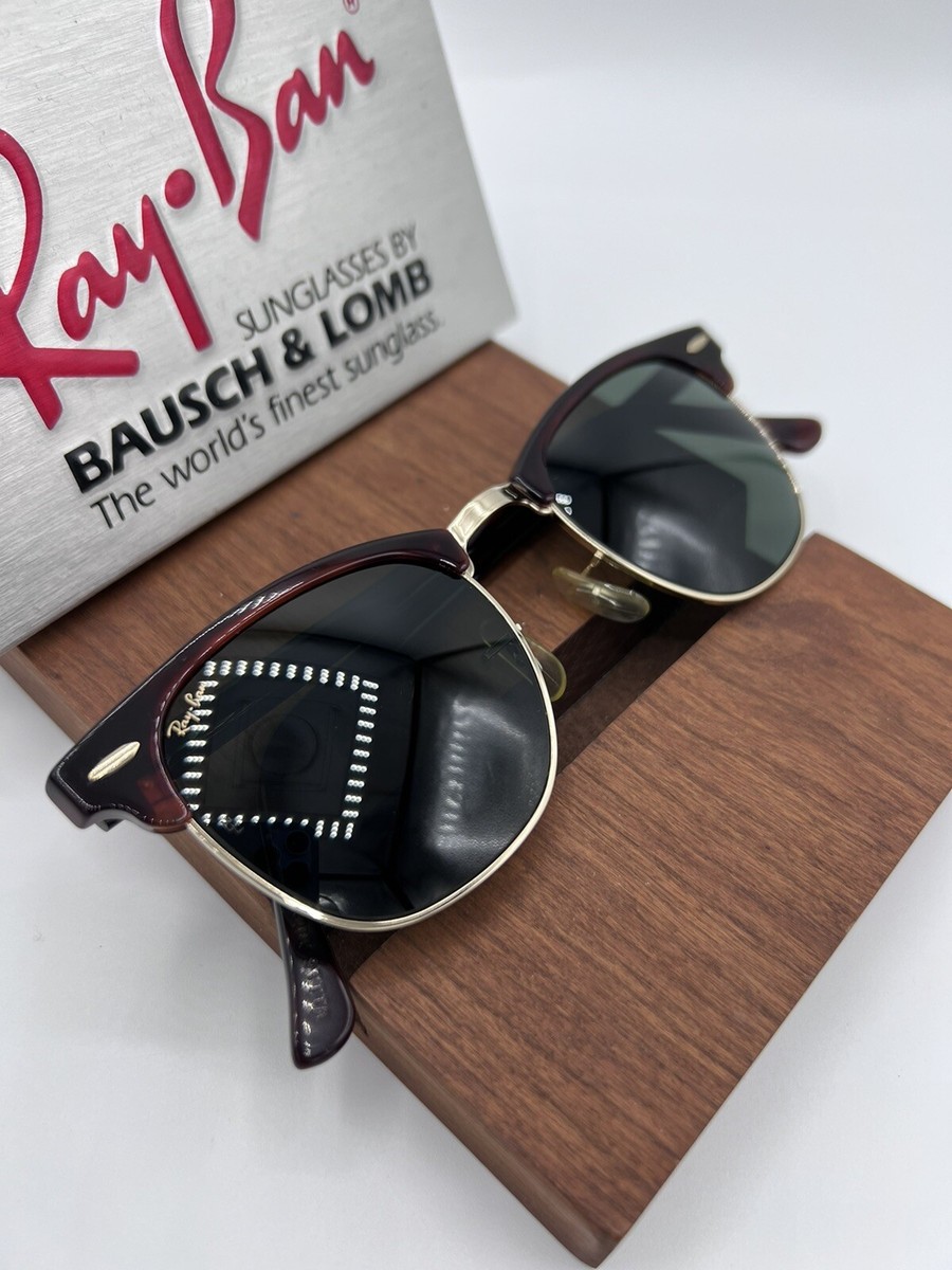 VINTAGE B&L RAY-BAN W1116 DARK TORT/GOLDEN G15 CLUBMASTER II
