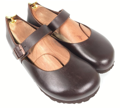 BIRKENSTOCK Mantova Flat Strap Shoes Brown Narrow Size 35 JP 22.5